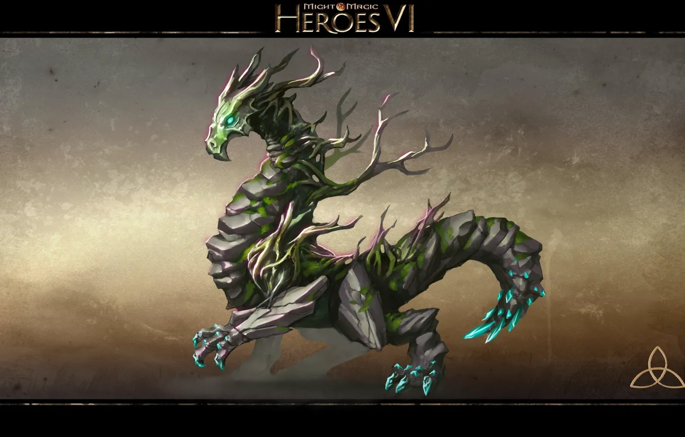 Photo wallpaper earth, dragon, Heroes of might and Magic 6, Might &amp; Magic Heroes VI, Sylanna, Sienna