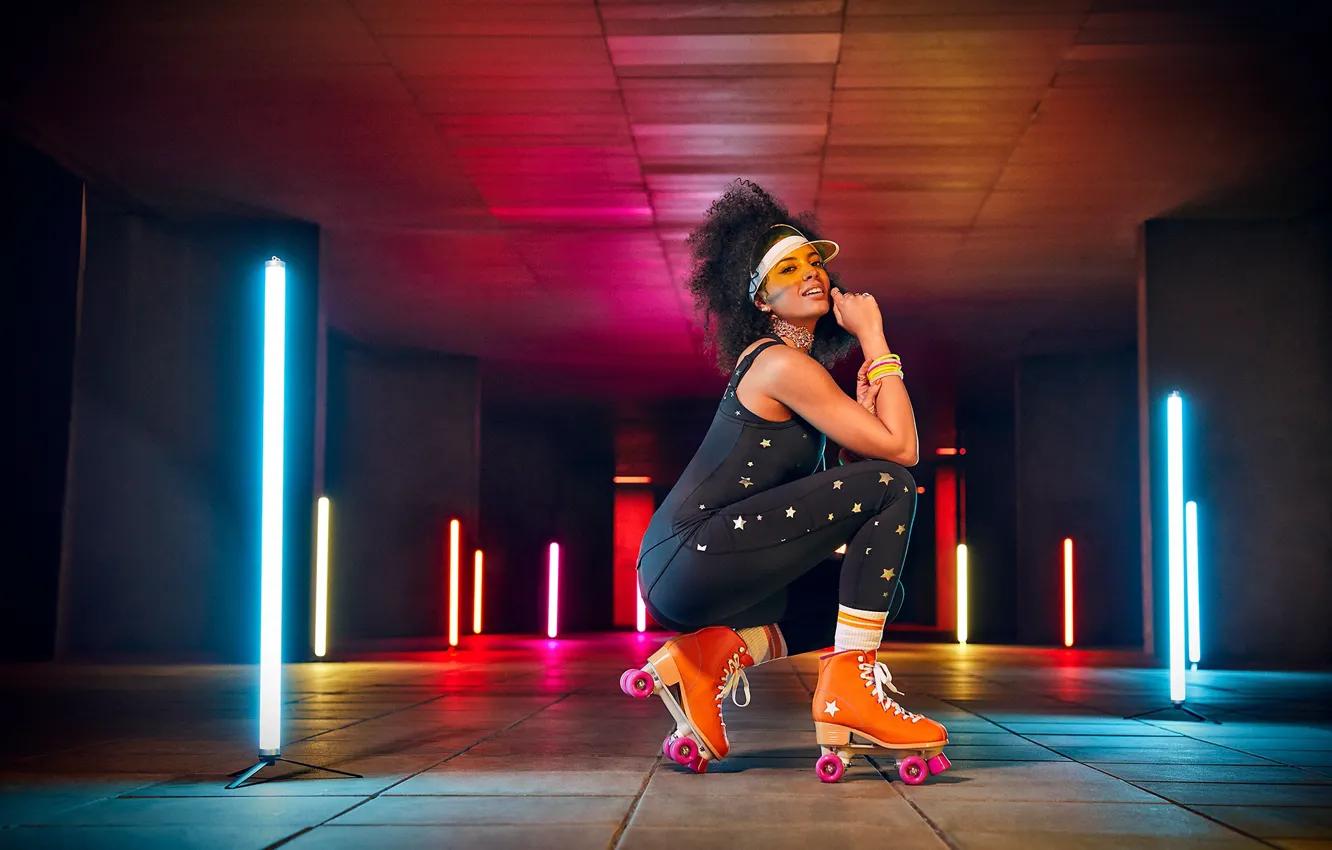 Photo wallpaper girl, eyes, smile, beautiful, figure, model, lips, face