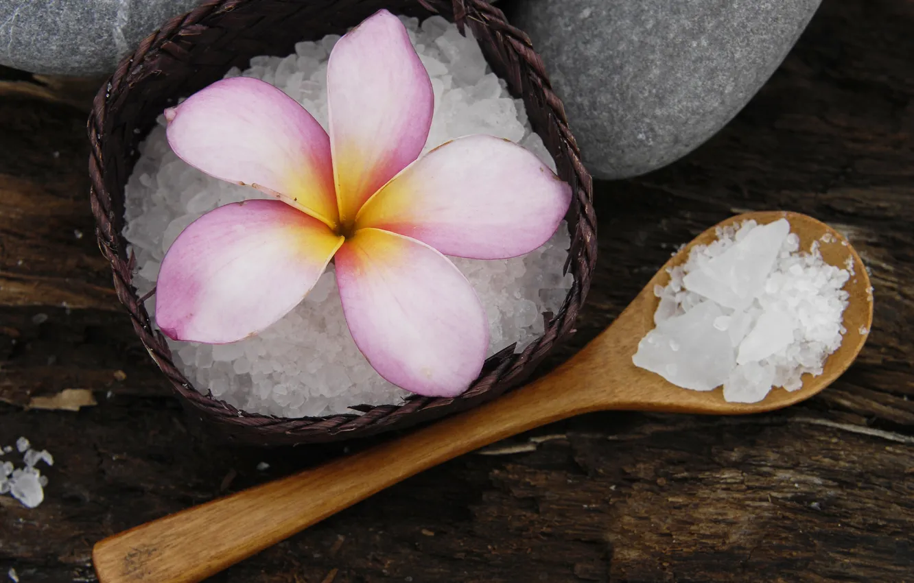 Photo wallpaper flowers, spa, plumeria
