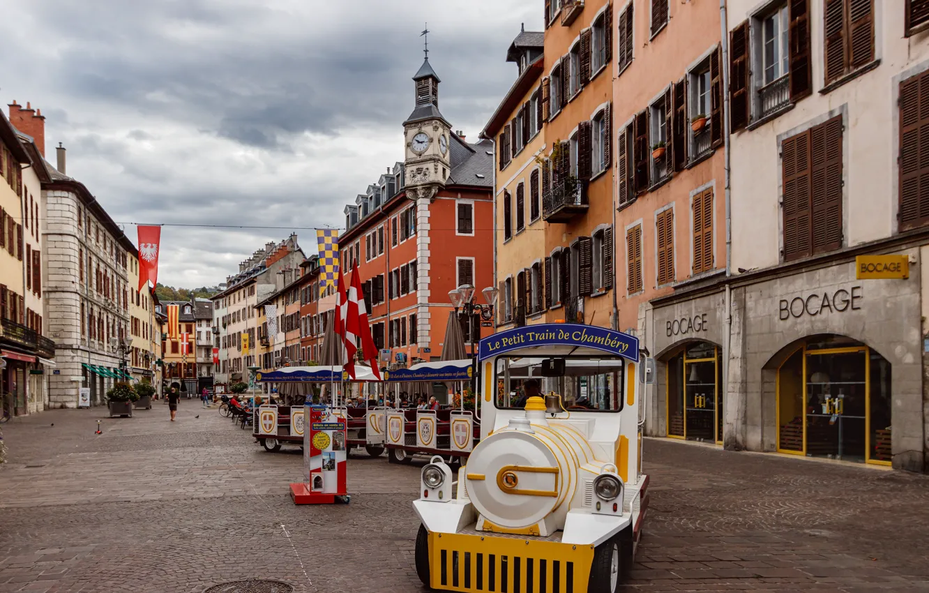 Photo wallpaper street, France, building, Chambery