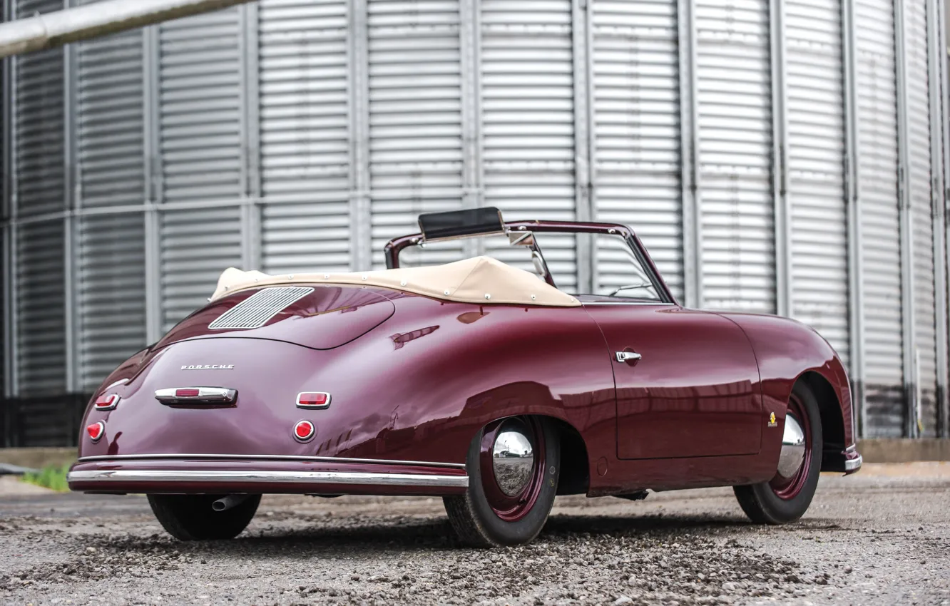 Photo wallpaper Porsche, 356, 1951, rear view, Porsche 356 1300 Cabriolet