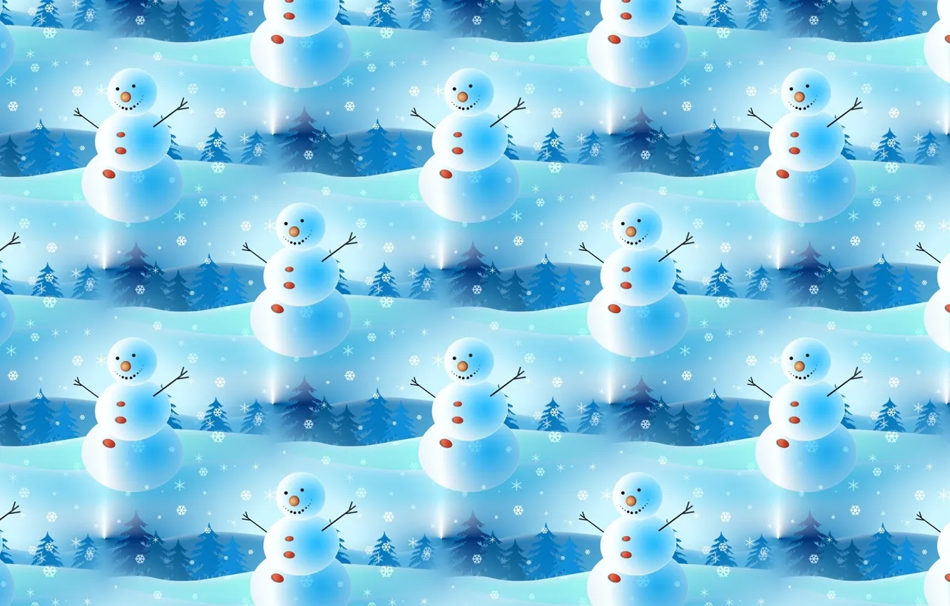 Photo wallpaper background, mood, holiday, texture, New year, snowman, snowflake