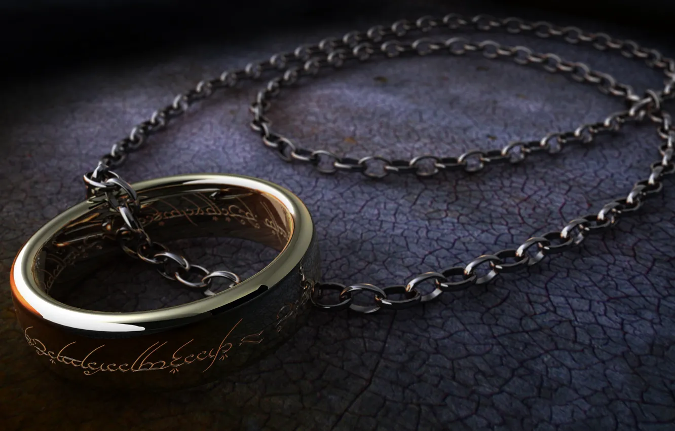 Photo wallpaper surface, labels, the Lord of the rings, ring, chain, the lord of the rings