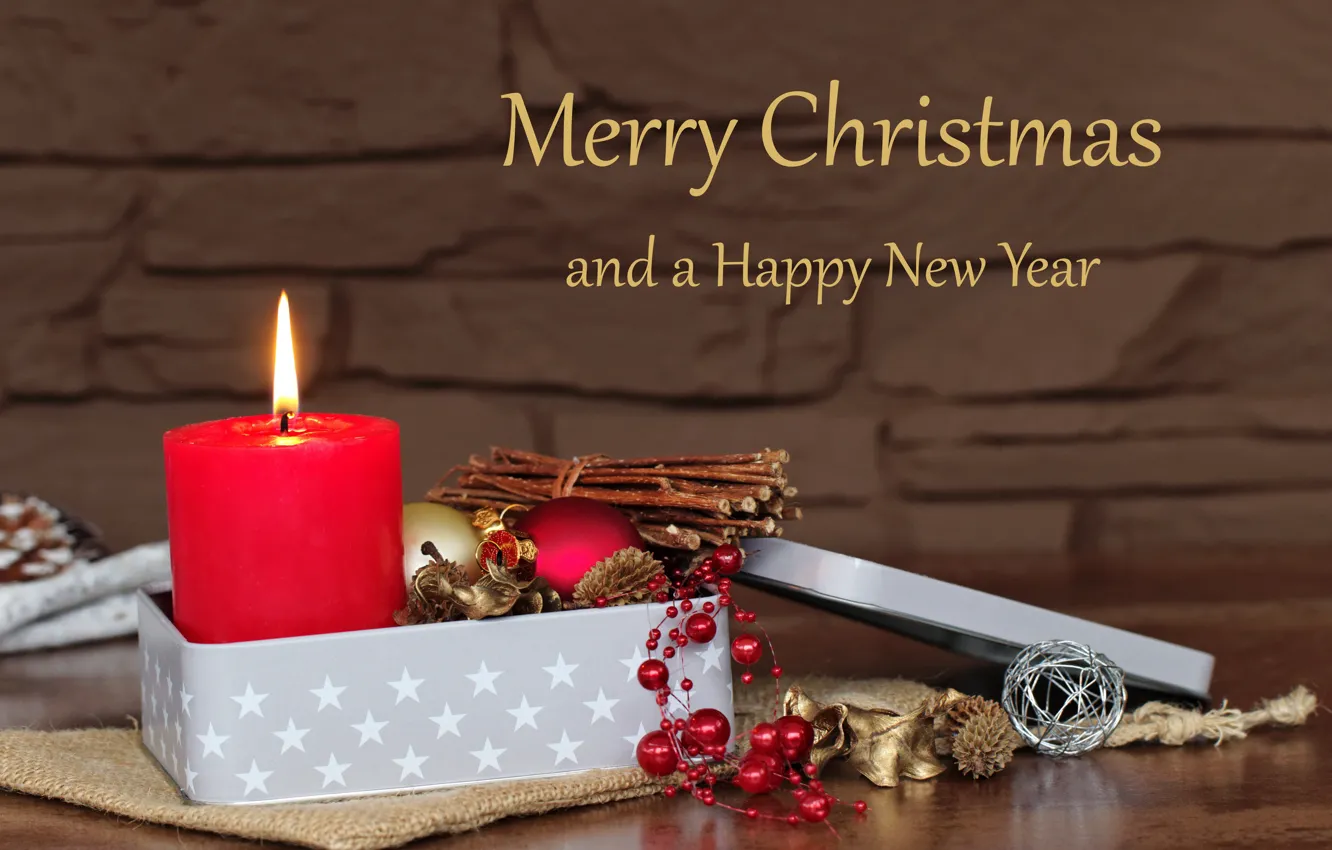 Photo wallpaper new year, candles, Christmas, merry christmas, Xmas, decoration, holiday celebration