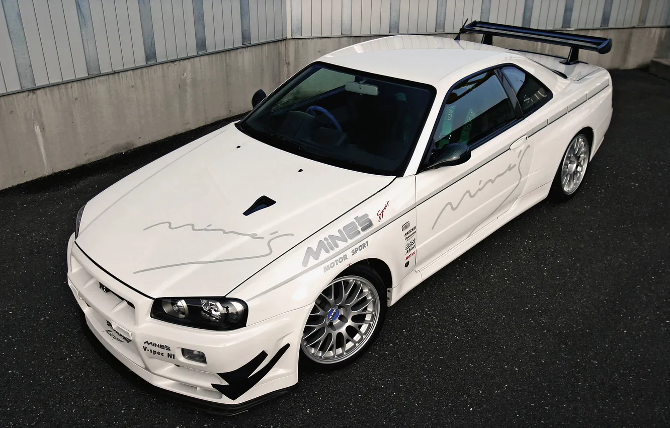 Photo wallpaper white, Nissan, GT-R, skyline, Nissan, Skye