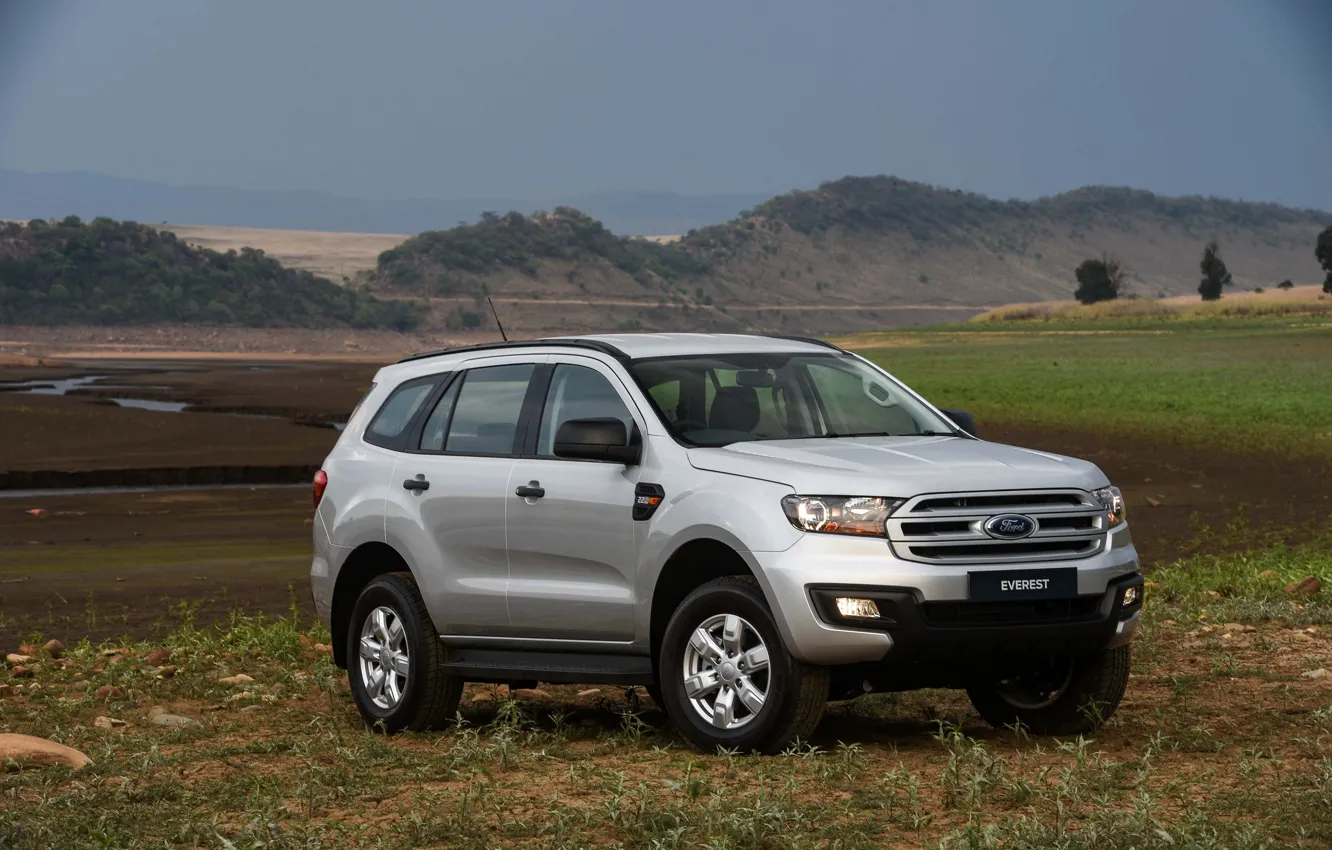 Photo wallpaper hills, vegetation, Ford, Everest, 4WD, 2015, XLS