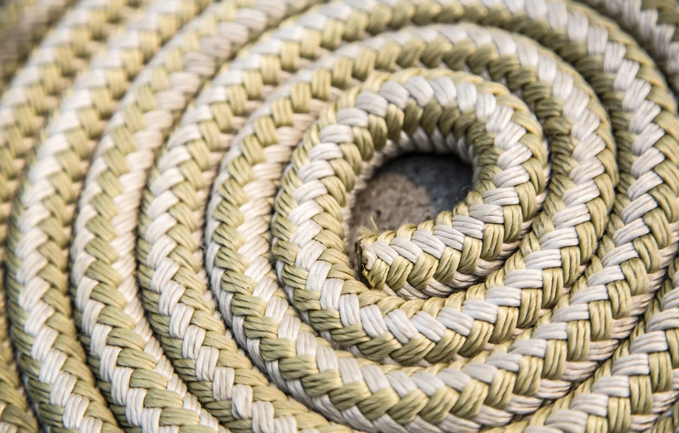 Photo wallpaper close-up, focus, spiral, rope, thread, template