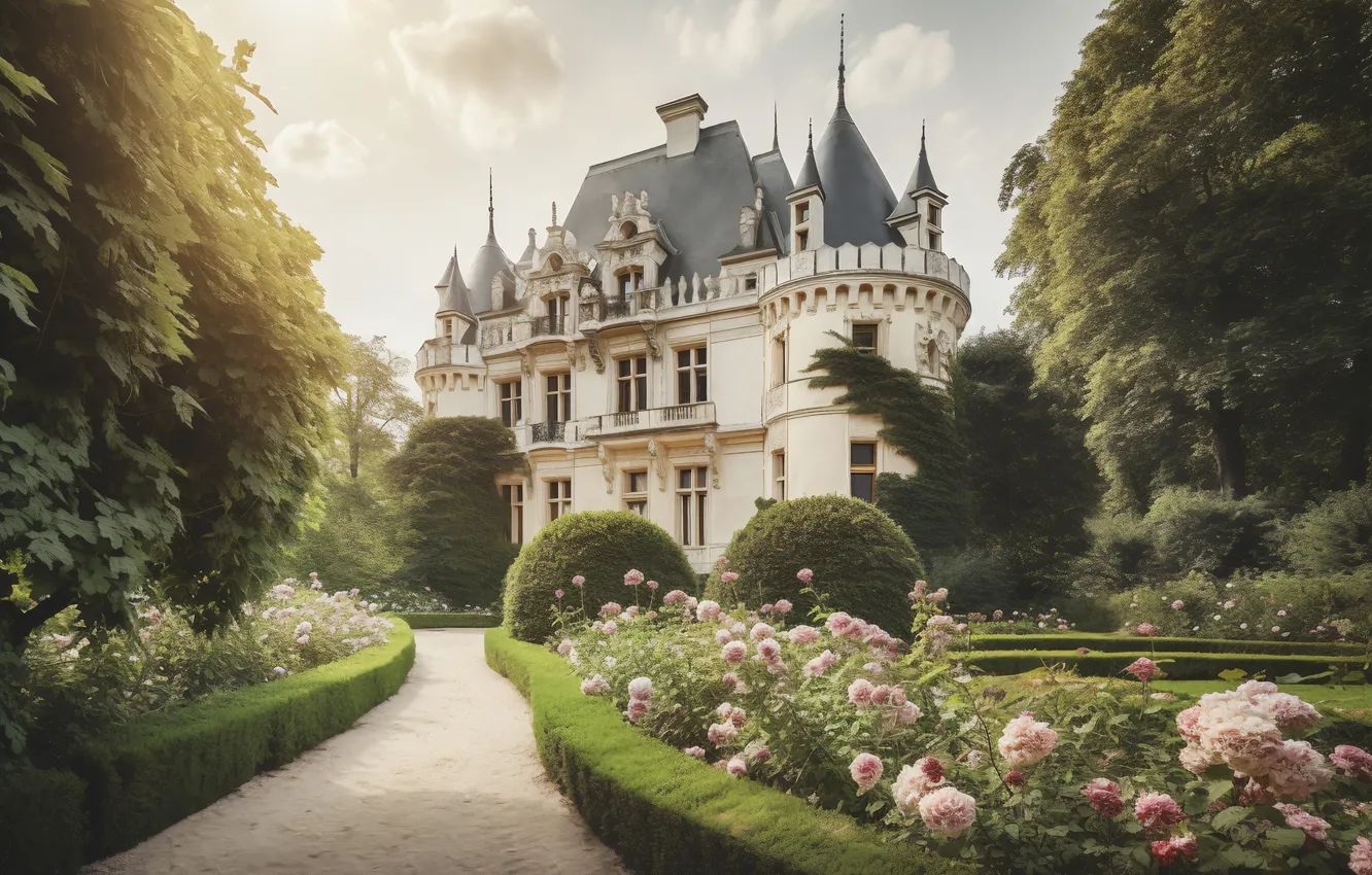 Photo wallpaper landscape, castle, architecture, landscape, beautiful, castle, ancient, Ancient