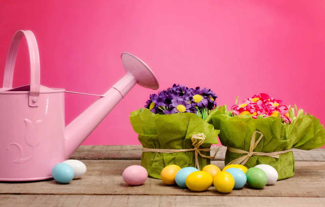 Photo wallpaper flowers, holiday, eggs, Easter