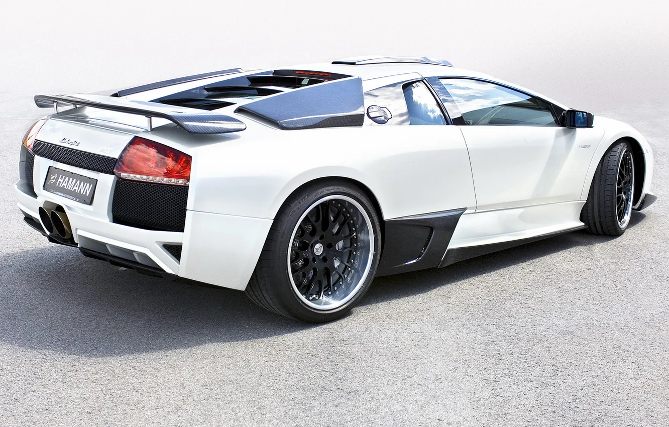 Photo wallpaper machine, Wallpaper, tuning, Lamborghini, white, Hamann, murcielago, lp640