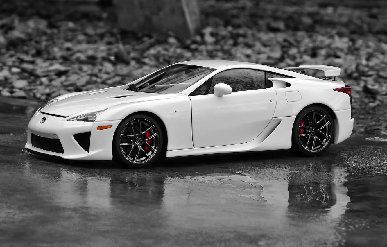 Photo wallpaper water, reflection, Lexus, LFA