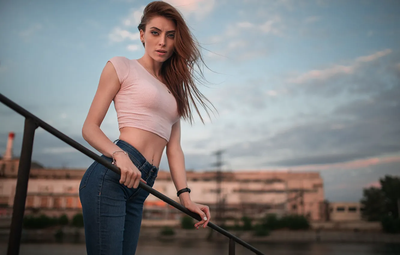 Photo wallpaper chest, freckles, Nadia, Dmitry Sn