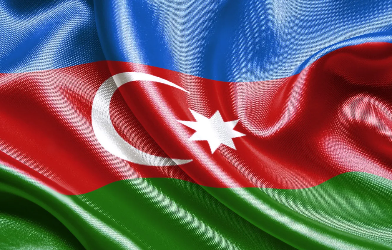 Photo wallpaper Flag, Azerbaijan, Azerbaijan