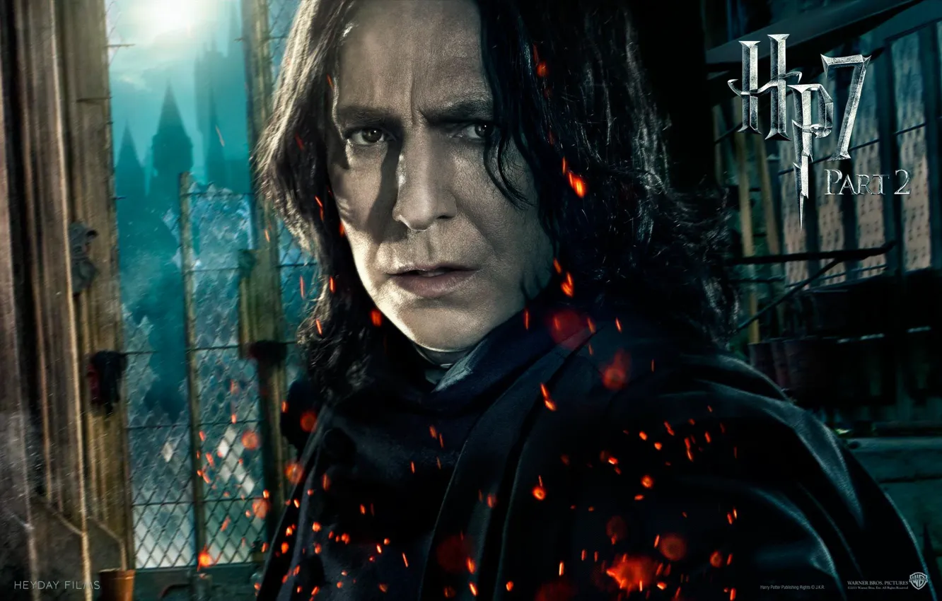 Photo wallpaper Hogwarts, part 2, professor, Severus Snape, HP 7, Alan Rickman, Harry Potter and the Deathly …