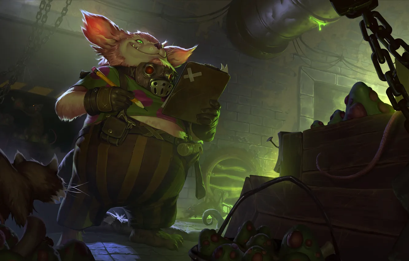 Photo wallpaper cat, cat, beast, rat, Legends of Runeterra