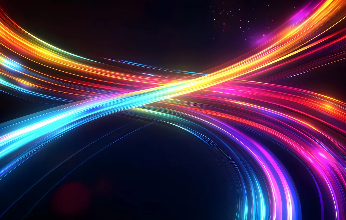 Photo wallpaper Infinity, Abstract, Galaxy, Neon, Energy, Curves, Dynamic, Cosmic