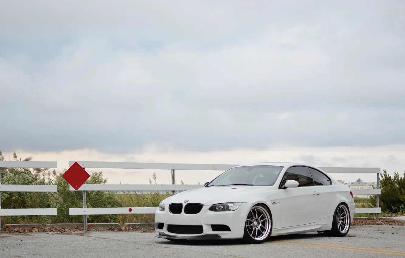 Photo wallpaper White, E92, Splitter, M3