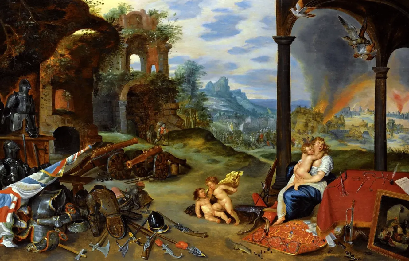 Photo wallpaper picture, Jan Brueghel the younger, Allegory Of War