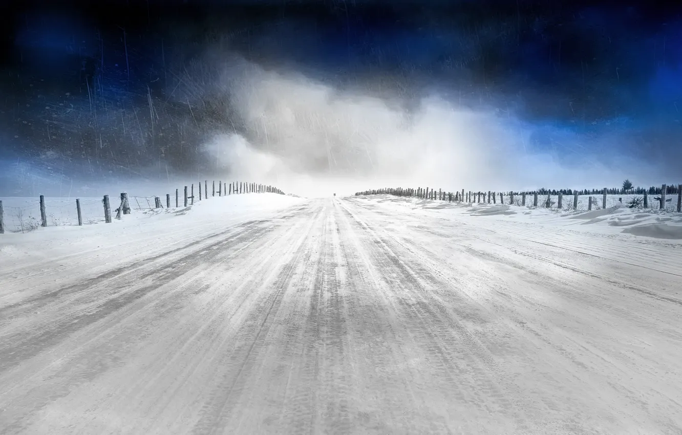 Photo wallpaper cold, winter, nature