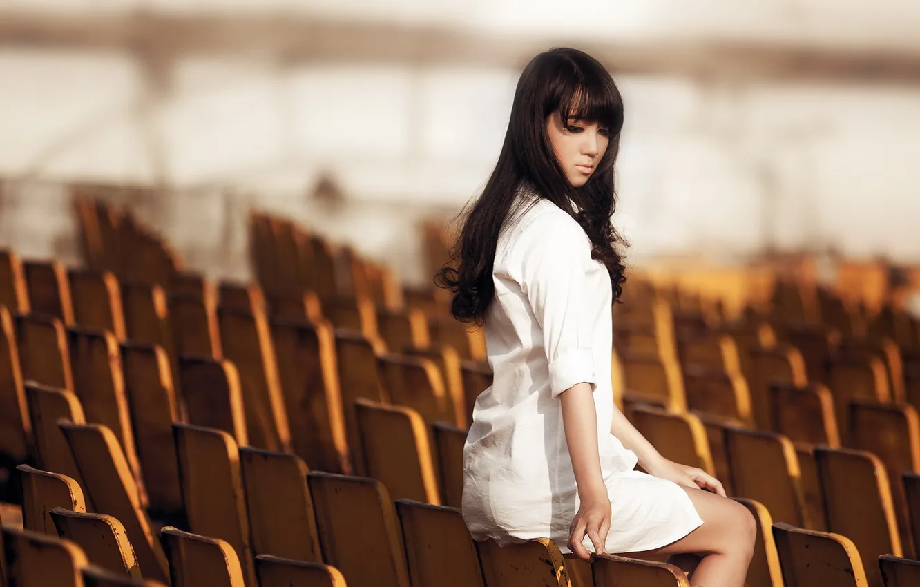 Photo wallpaper look, girl, Asian