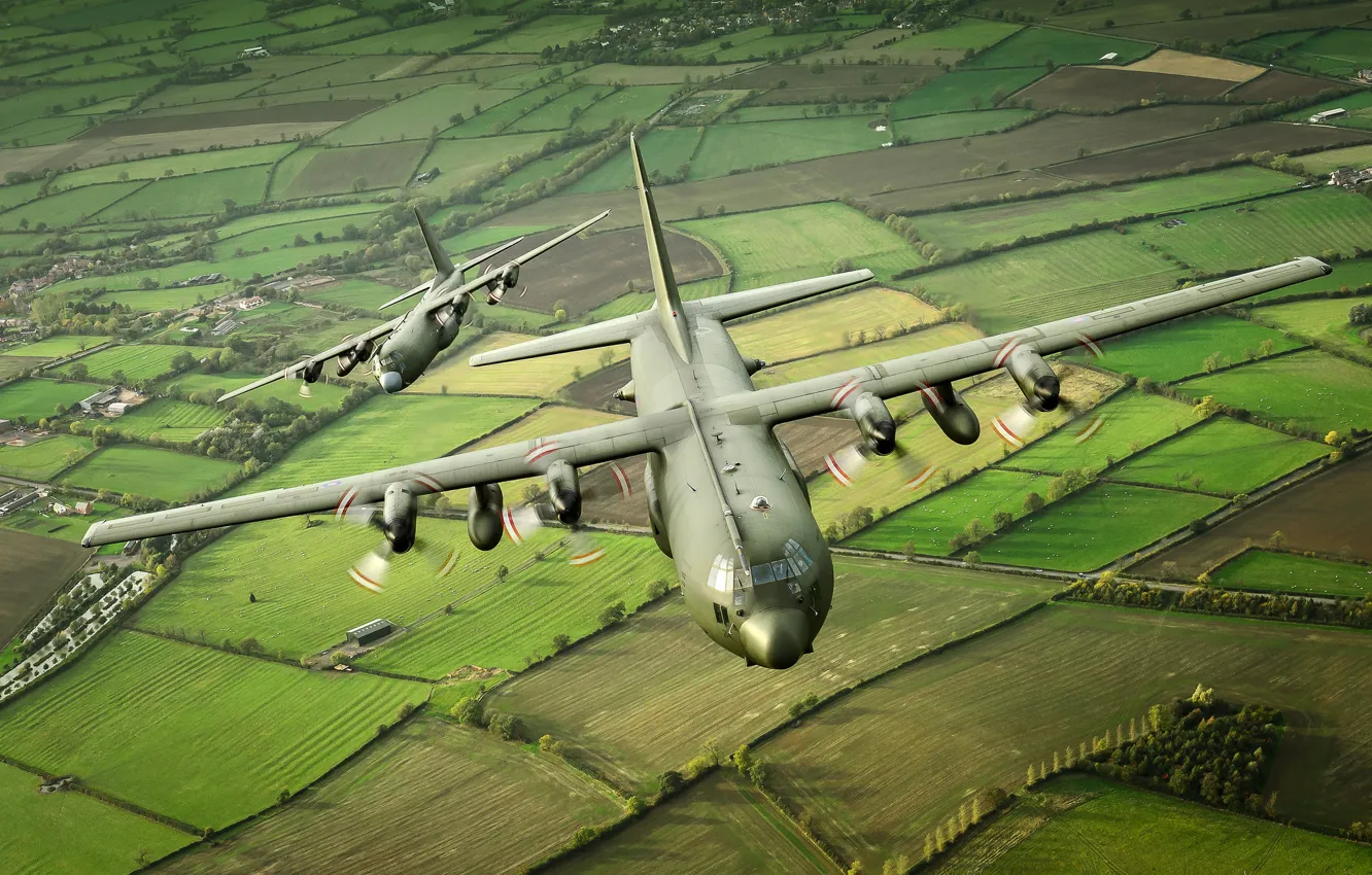Photo wallpaper aircraft, Hercules, military transport, C-130K