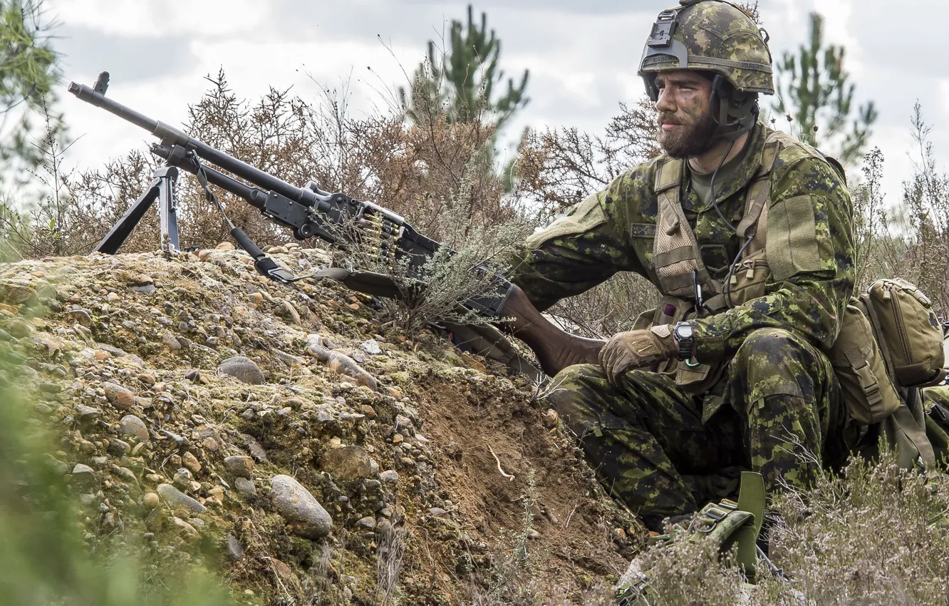 Photo wallpaper weapons, soldiers, Canadian Army