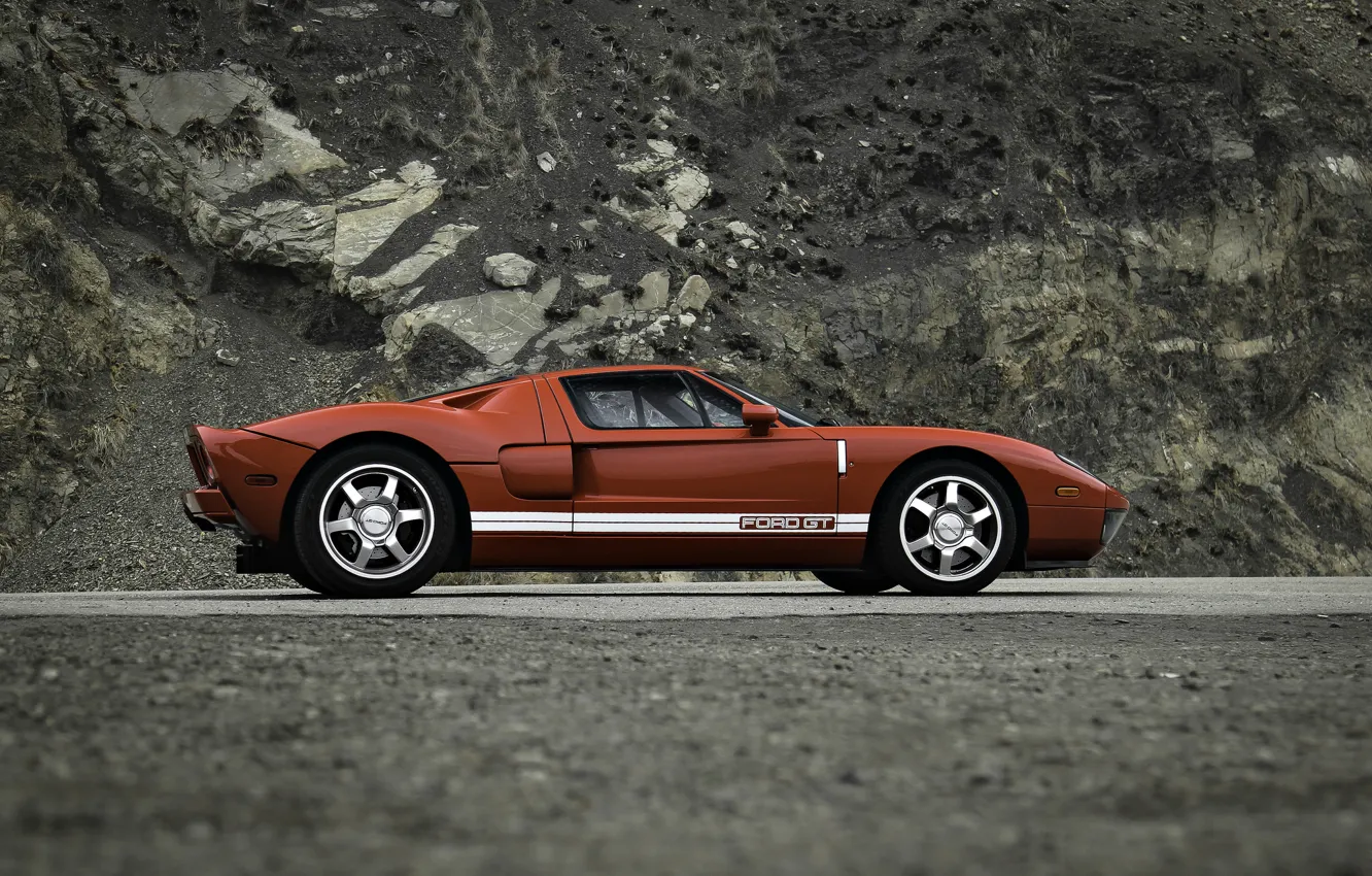 Photo wallpaper Ford, red, wheels, Ford GT2