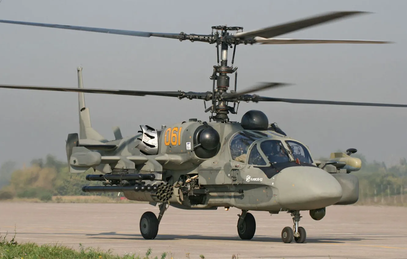 Photo wallpaper Kamov, Ka-52, Alligator, The Russian air force, Russian attack helicopter