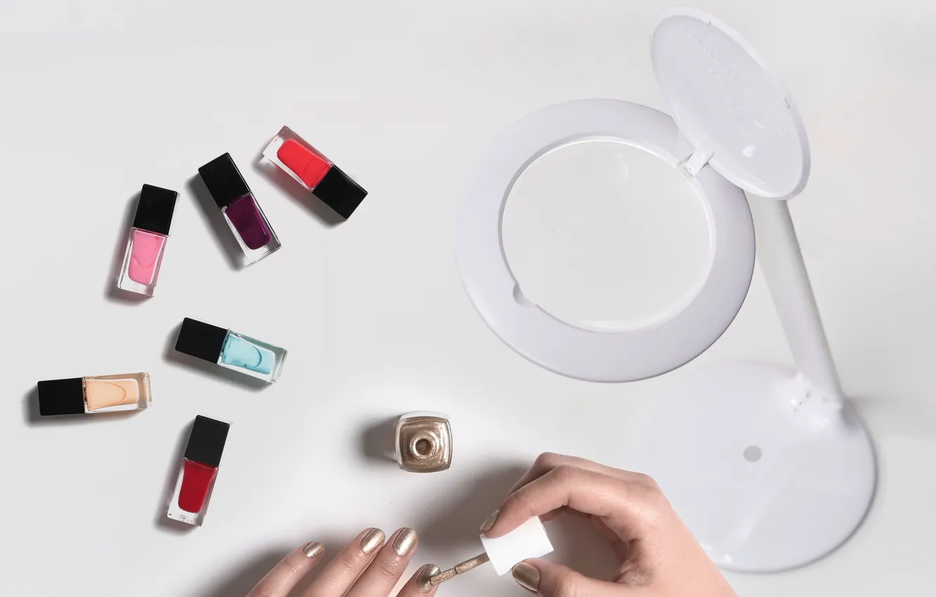 Photo wallpaper woman, beauty, hands, manicure