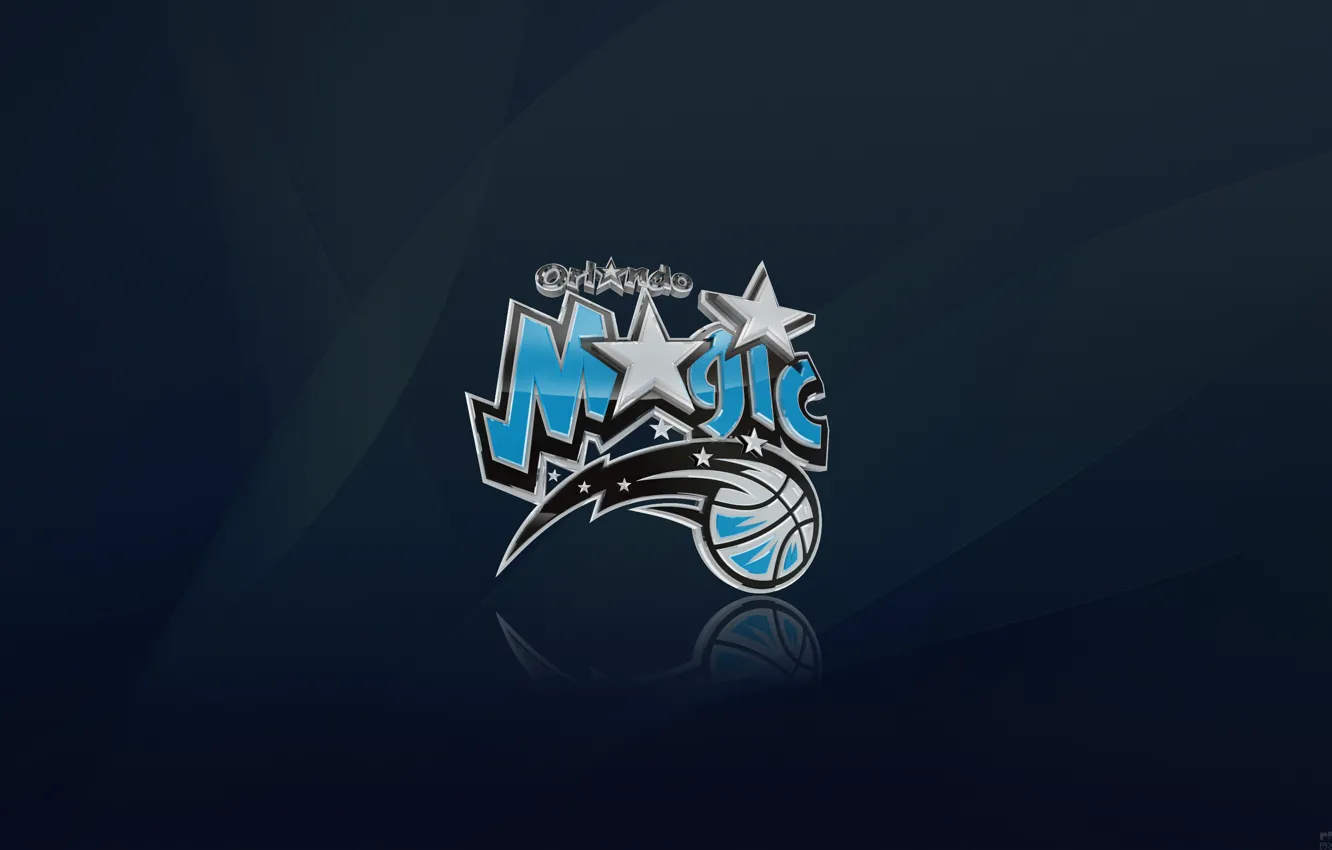 Photo wallpaper Blue, Star, Basketball, Magic, Background, Logo, Orlando, NBA