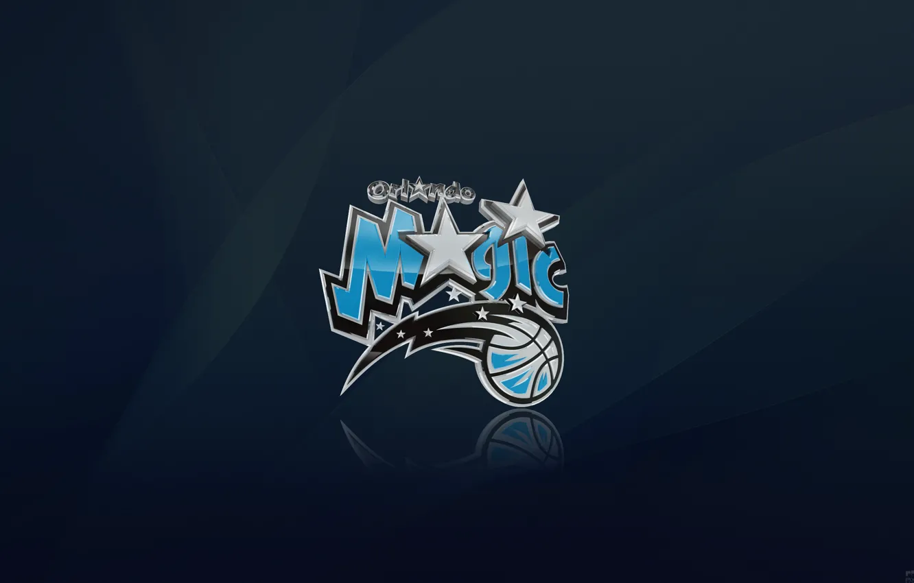Photo wallpaper stars, blue, background, magic, logo, Basketball, Orlando, NBA