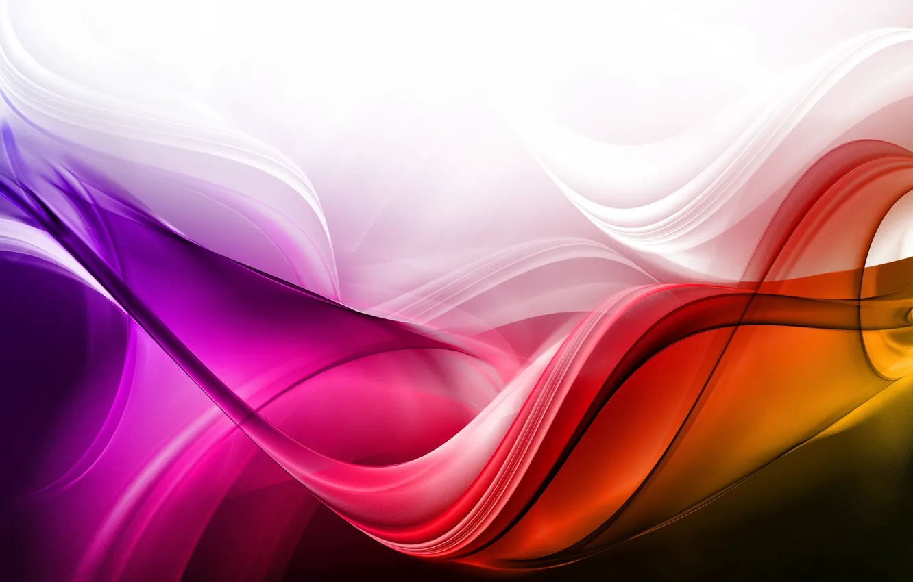 Photo wallpaper wave, color, transparency, line, curves