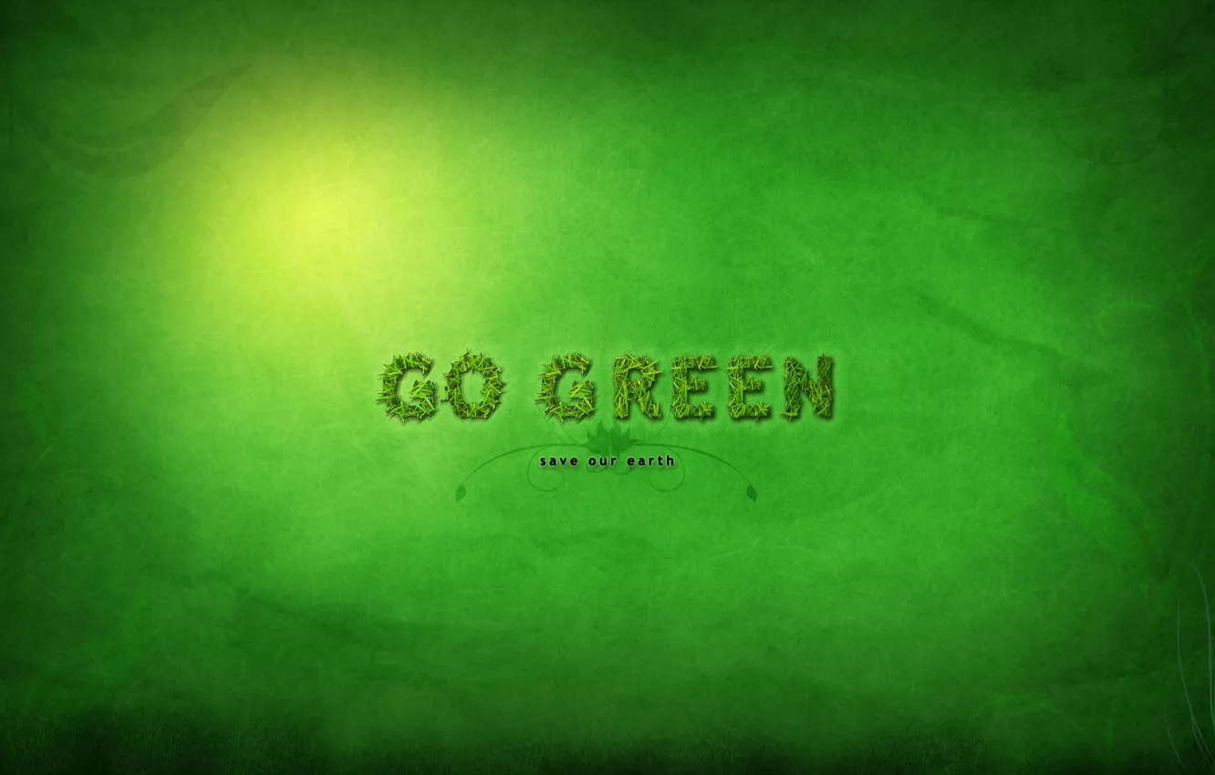 Photo wallpaper green, style, background, Go Green