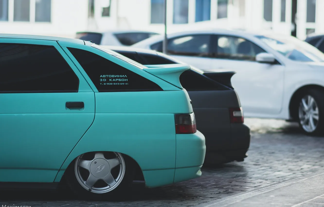 Photo wallpaper machine, auto, wings, Lada, auto, vaz, 2112, VAZ