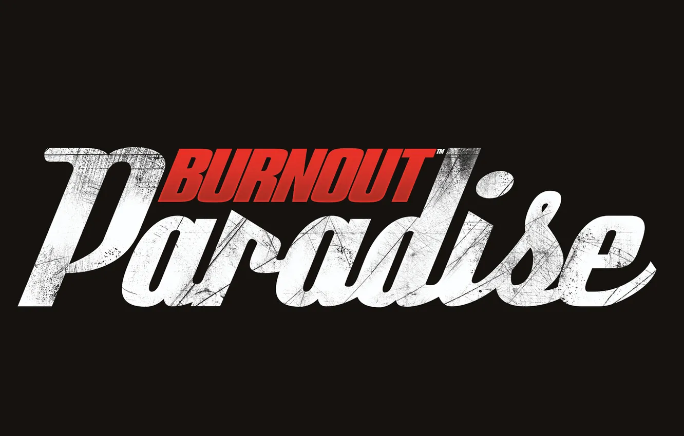 Photo wallpaper red, black, logo, race, burnout, paradise, arcade