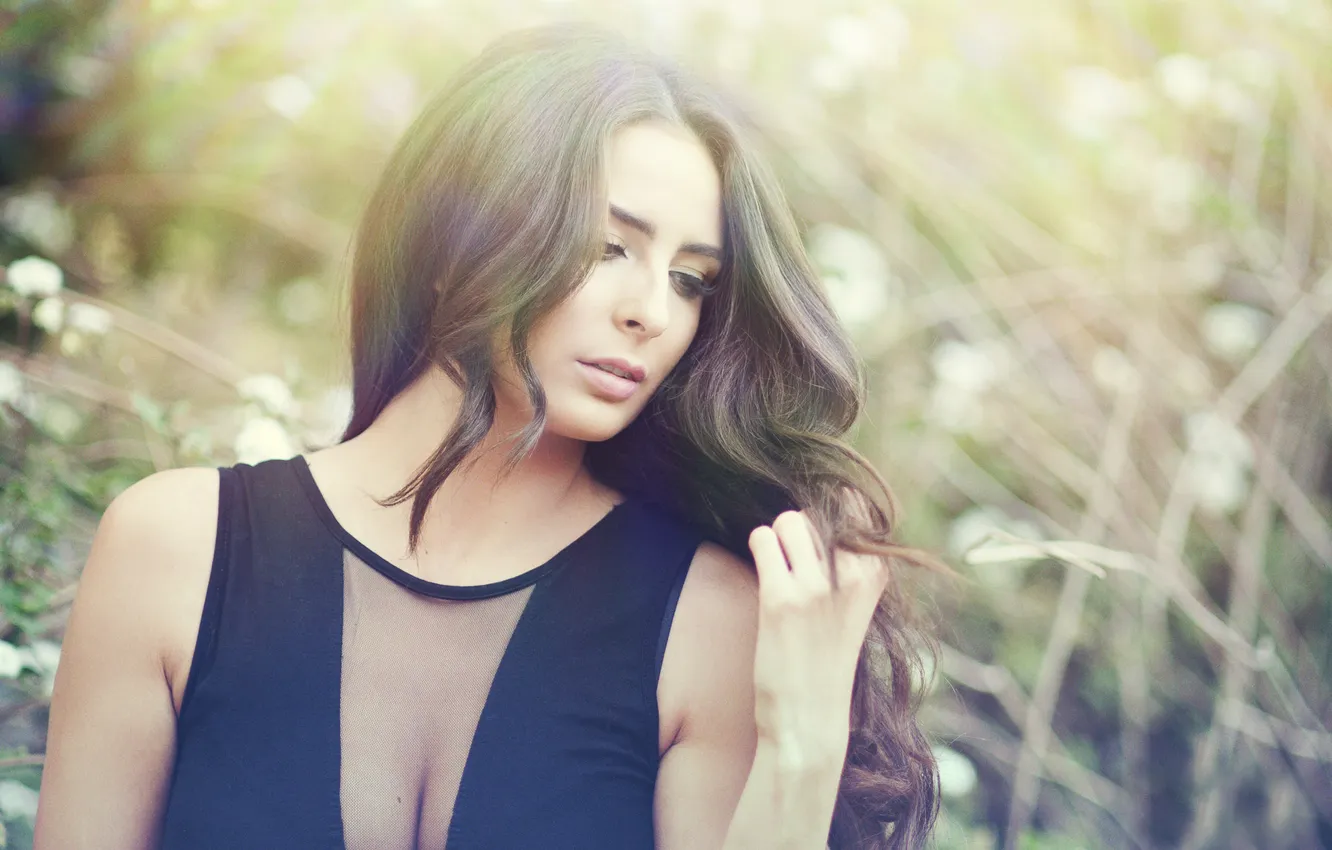 Photo wallpaper look, portrait, neckline, Tatiana Alvarez