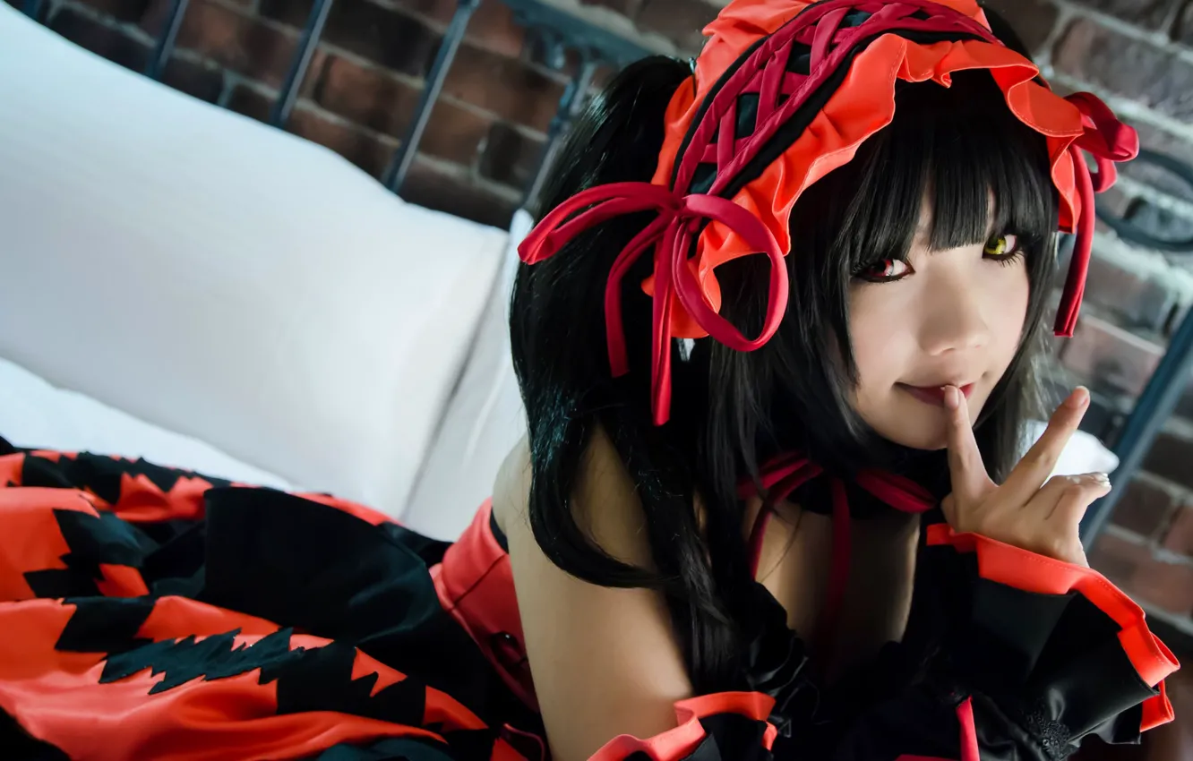 Photo wallpaper Japanese, cosplay, Date A Live, Kurumi Tokisaki