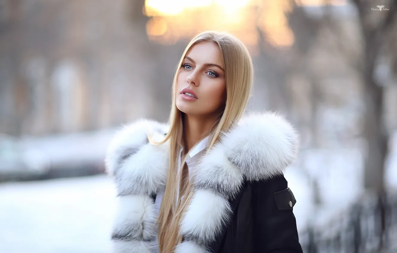 Photo wallpaper face, fur, long hair, Dmitry Arhar, Dmitry Arhar, Alena Filinkova
