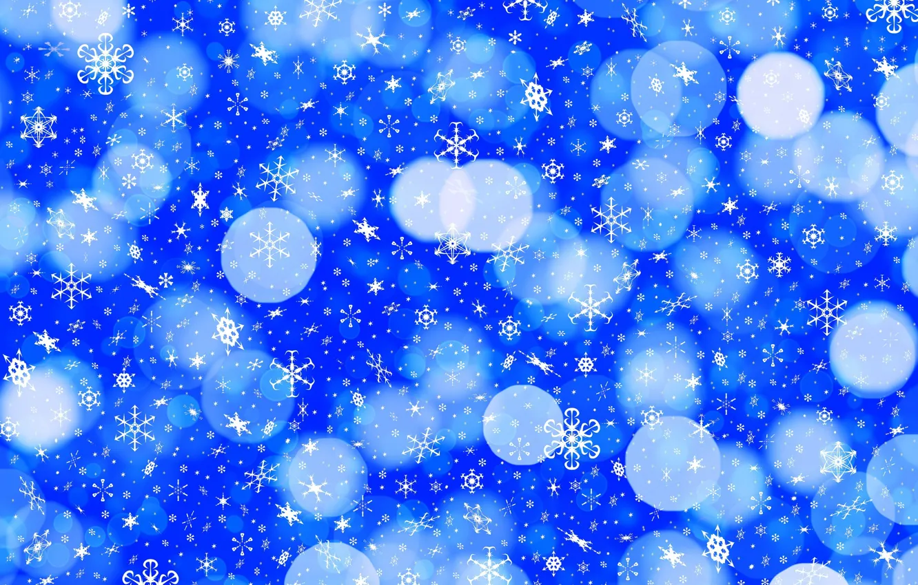 Photo wallpaper winter, snow, snowflakes, glare, texture, Christmas, New year, snowfall