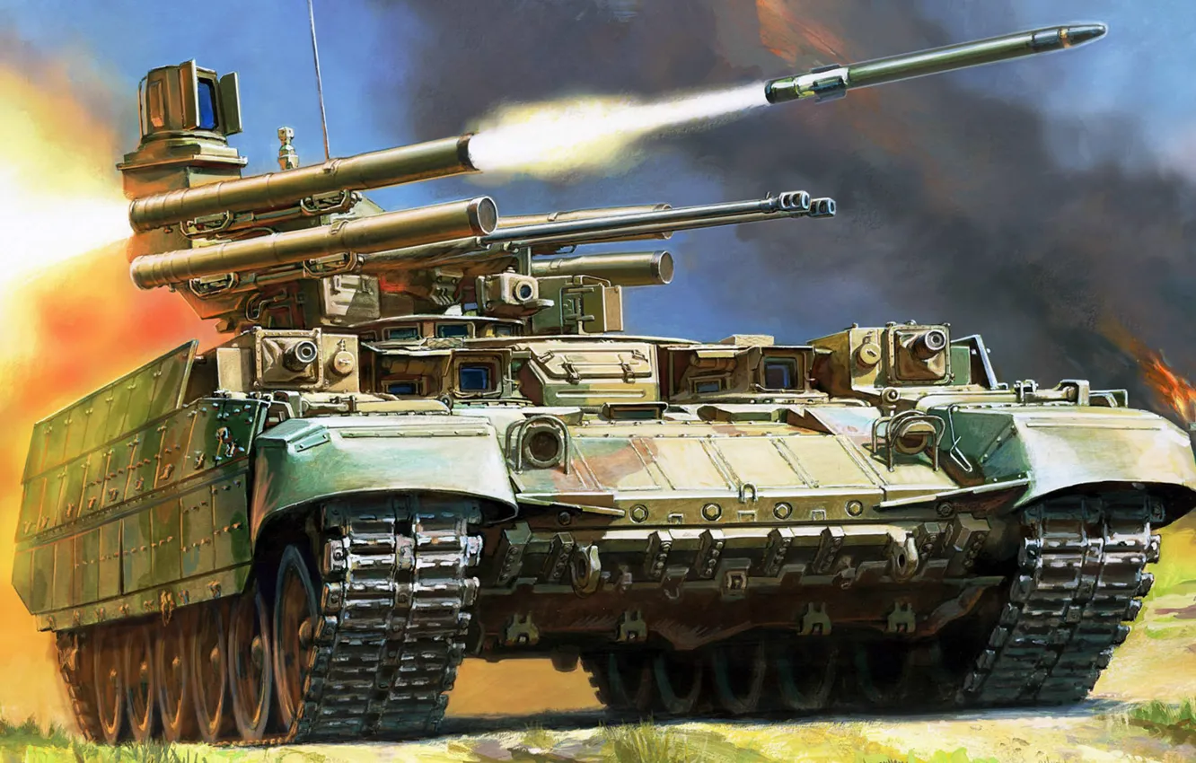 Photo wallpaper figure, terminator, frame, art, BMPT, Object 199