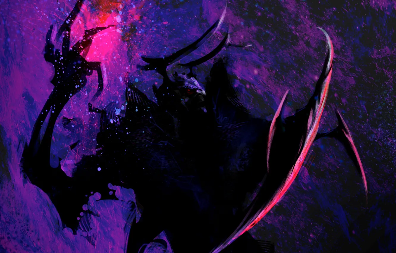 Photo wallpaper purple, the demon, art, Por-t-falatron, Demonologic
