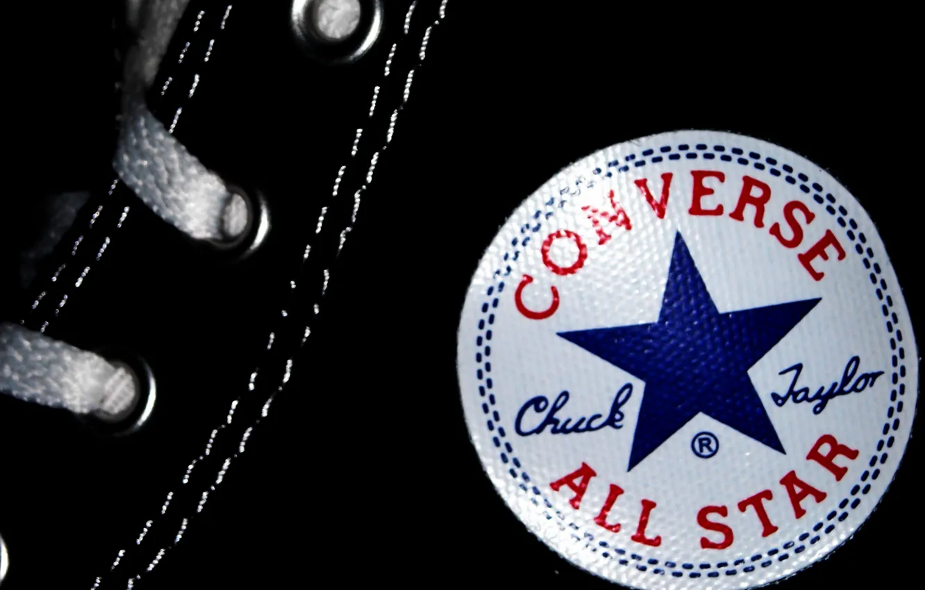 Photo wallpaper black, Converse, sneakers
