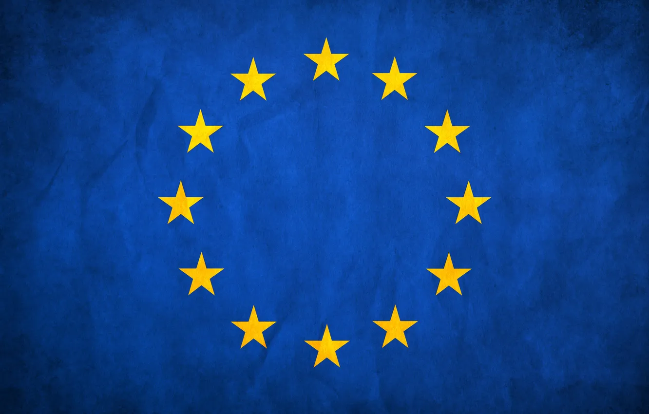Photo wallpaper Grunge, Flag, European Union