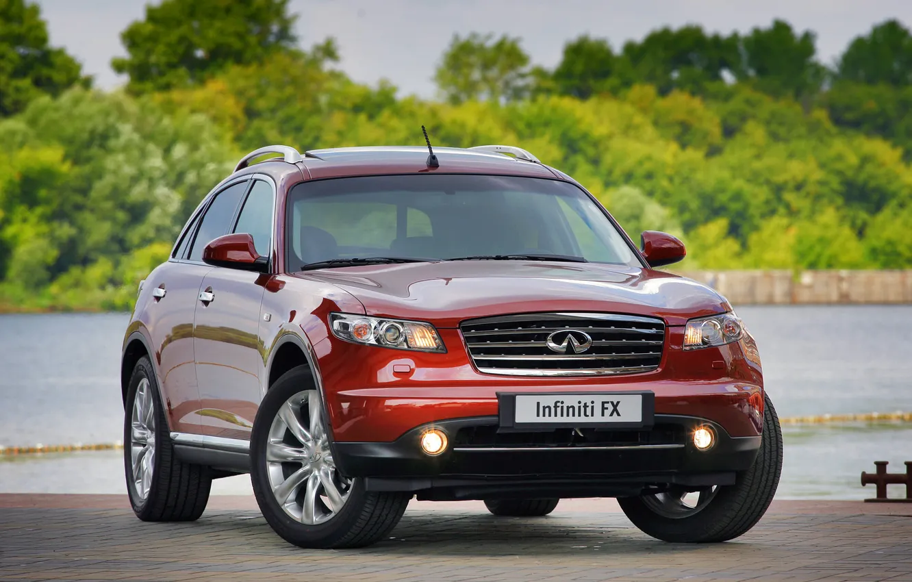 Photo wallpaper red, Infiniti, fx45