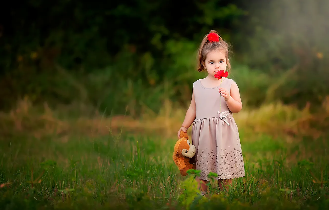 Photo wallpaper toy, Mac, girl