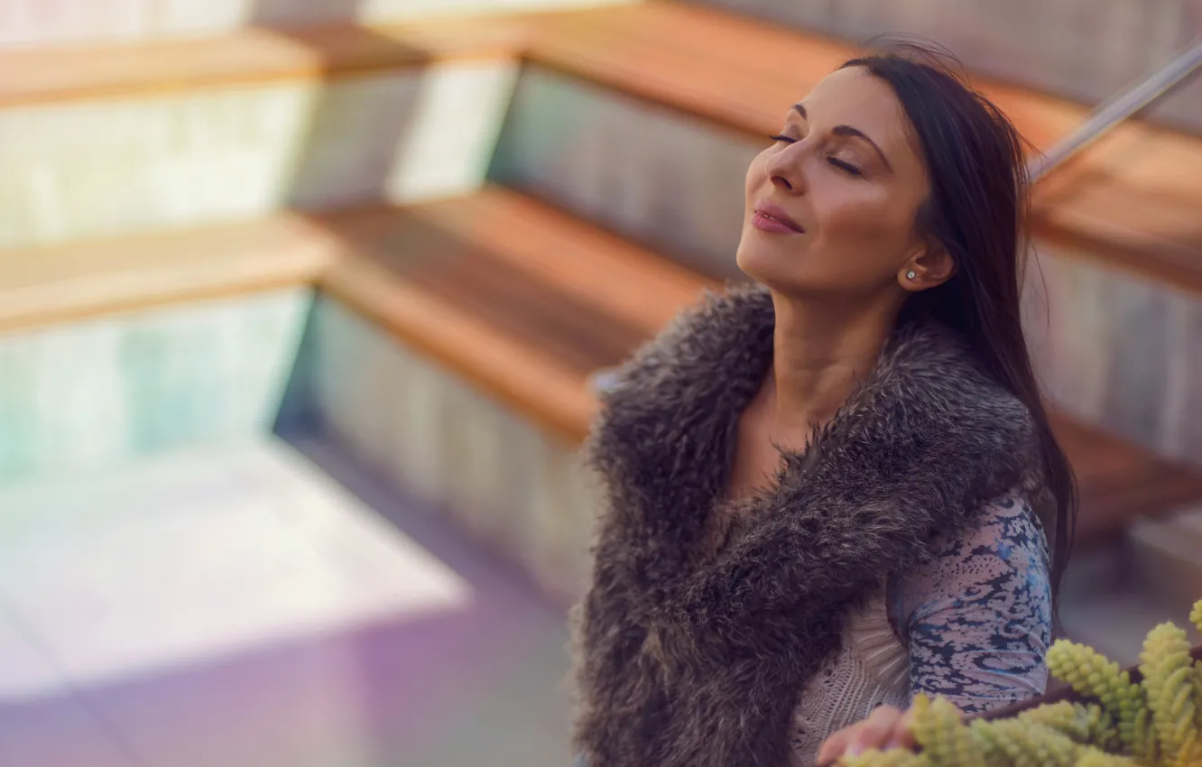 Photo wallpaper summer, girl, face, smile, heat