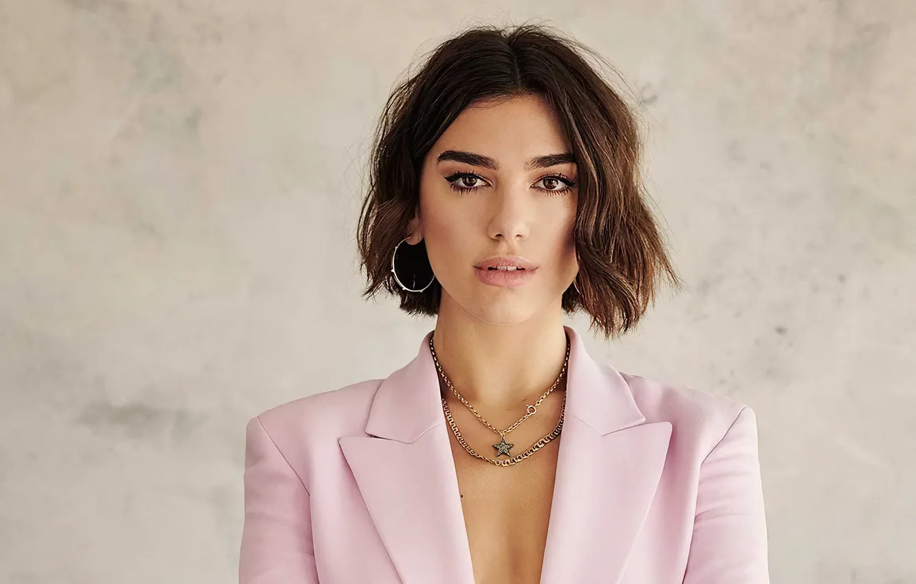 Photo wallpaper look, girl, decoration, face, portrait, makeup, chain, jacket