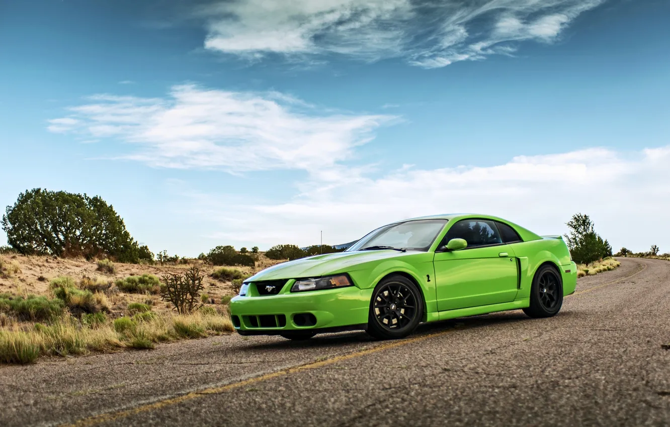 Photo wallpaper clouds, mustang, ford, shelby