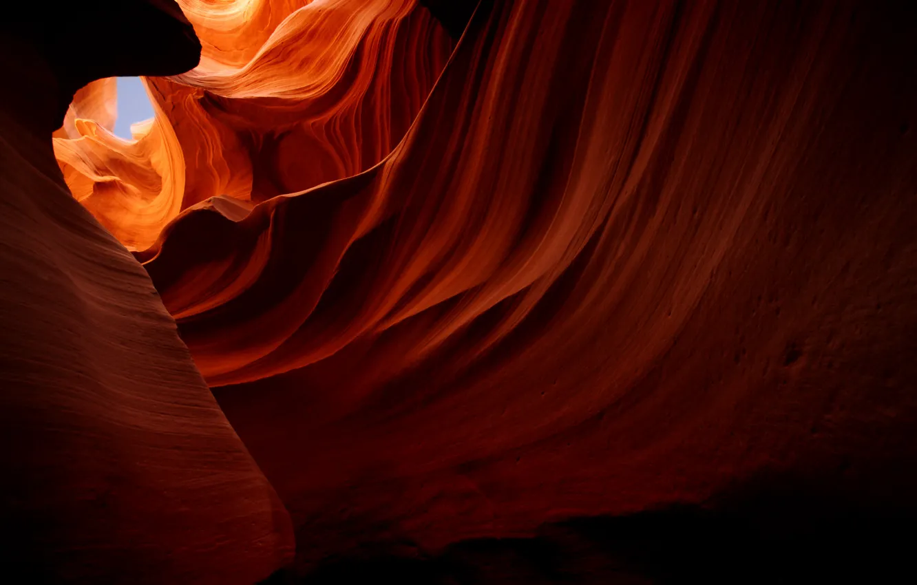 Photo wallpaper light, rocks, texture, antelope canyon