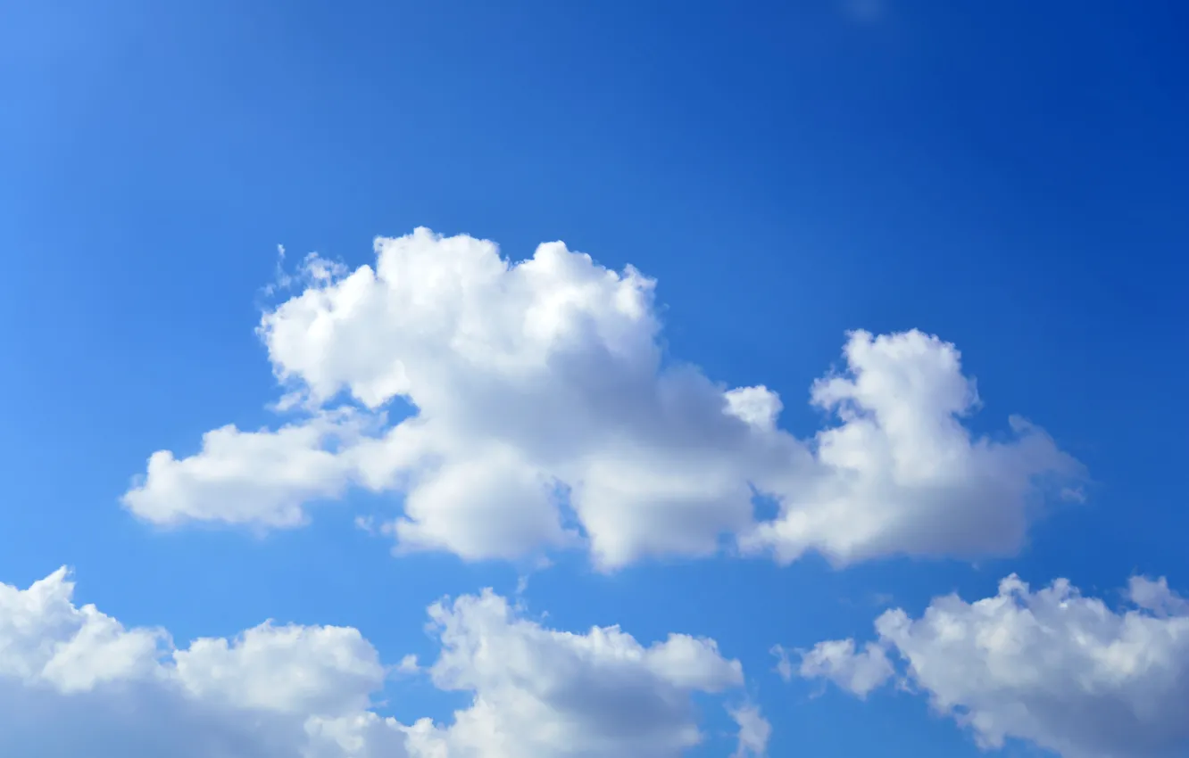 Photo wallpaper the sky, nature, blue, fluffy clouds